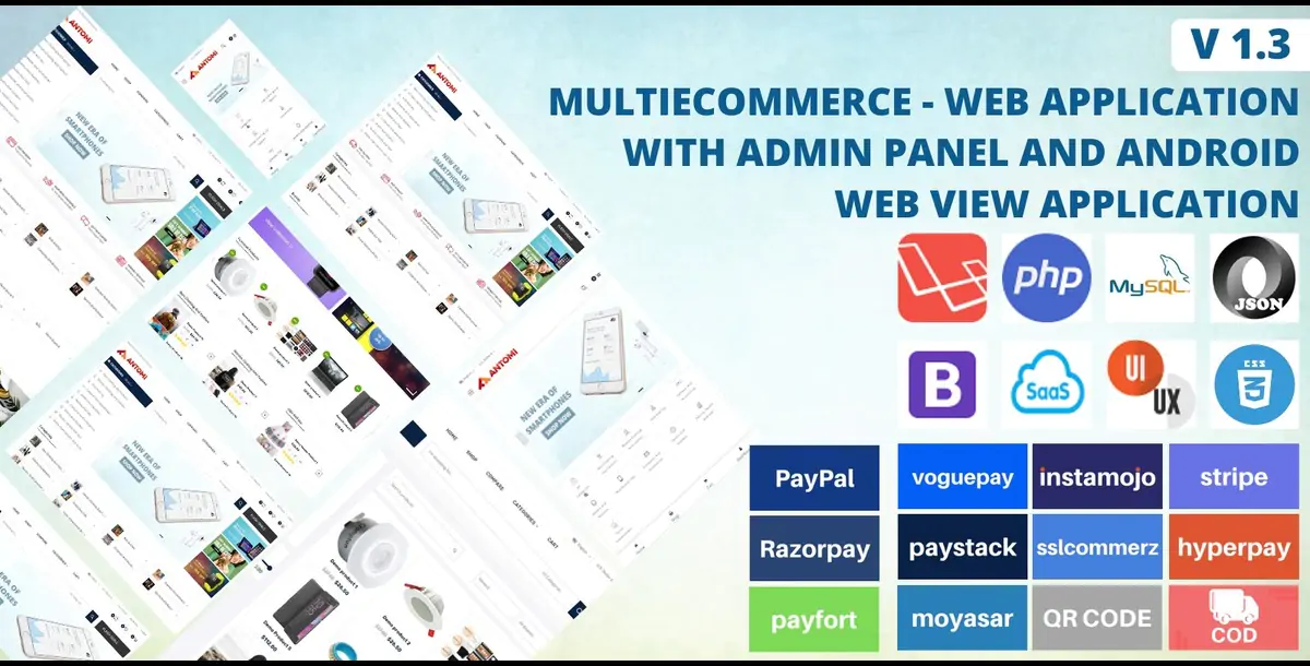 Multi Ecommerce - Web Application And Android App